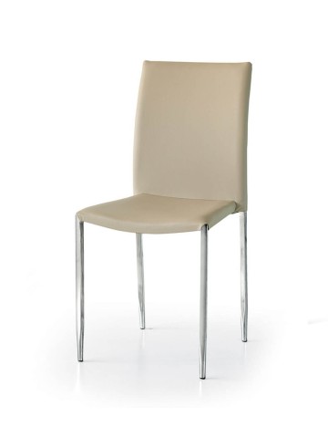 Sedia in metallo ed ecopelle