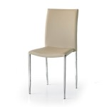 Sedia in metallo ed ecopelle