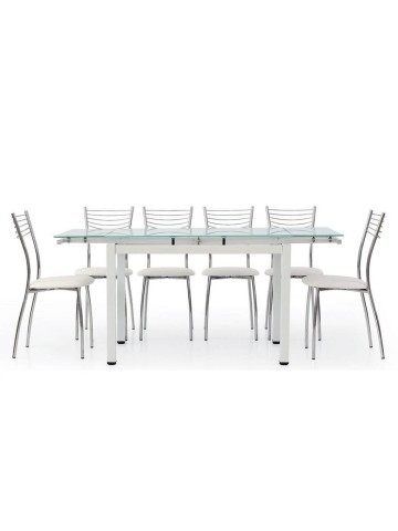 Sedia da Cucina in Acciaio Cromato ed Ecopelle