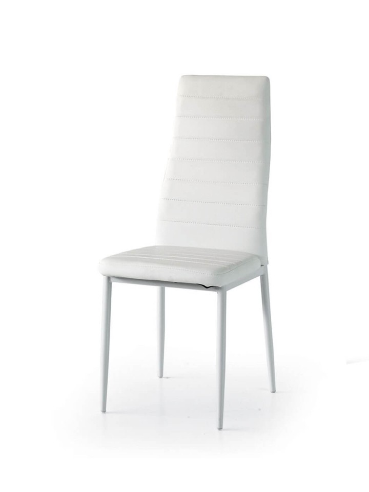 Sedia con schienale alto in ecopelle