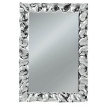 Specchiera con cornice moderna effetto argento