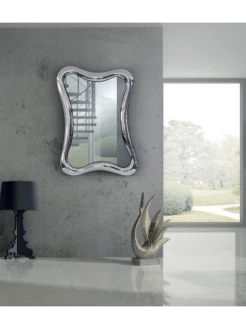 Specchiera con cornice moderna effetto argento