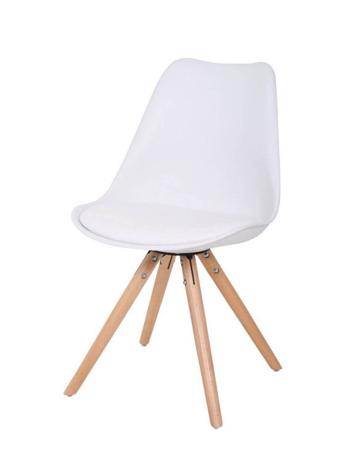 Sedia in polipropilene con seduta imbottita Pyramid