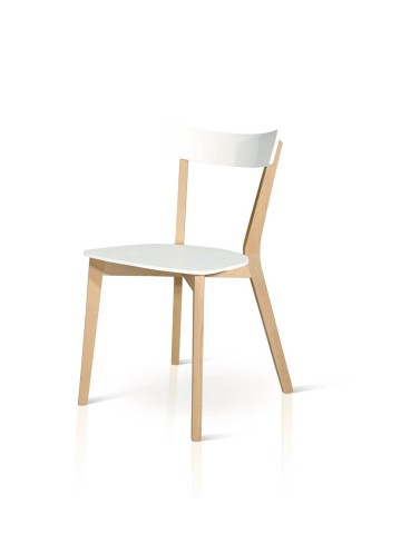 Sedia minimal da cucina in legno