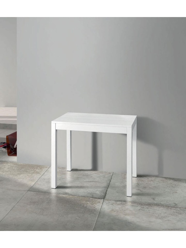 Consolle allungabile bianca piano bianco frassinato