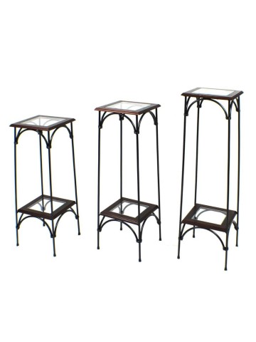 Alzatina Country con ripiani in vetro