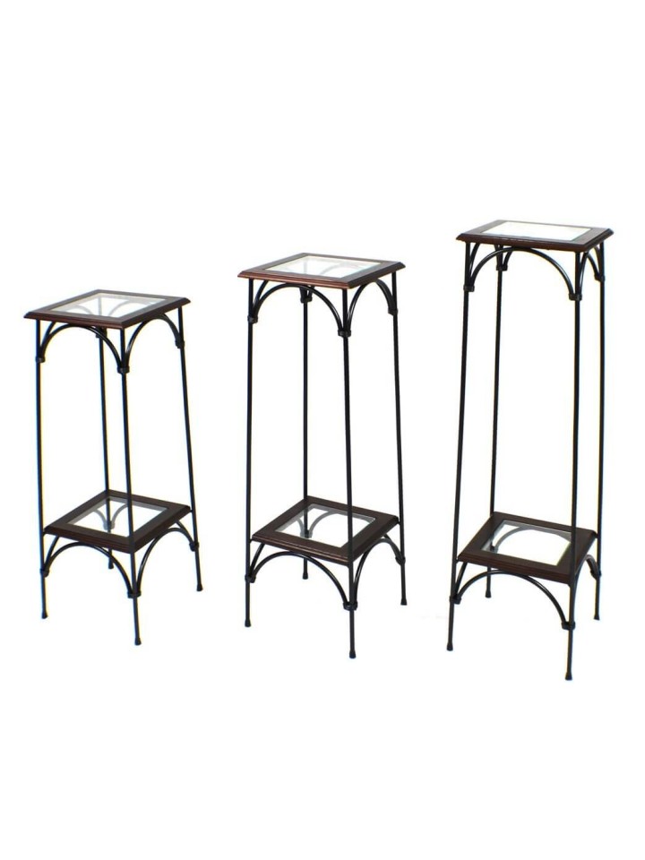 Alzatina Country con ripiani in vetro