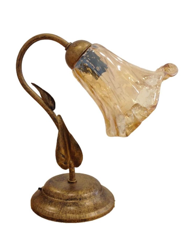 Lumetto in ferro battuto foglia