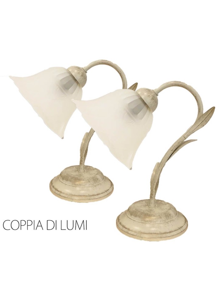Coppia di lumetti Fogliolina