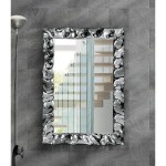 Specchiera con cornice moderna effetto argento