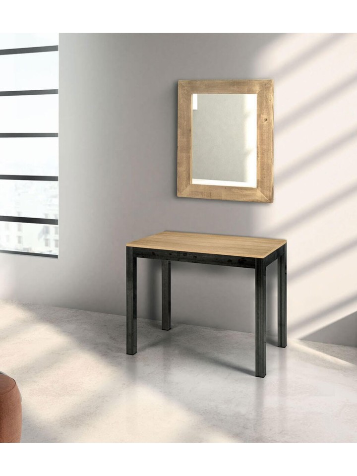 Specchiera moderna in legno prima patina