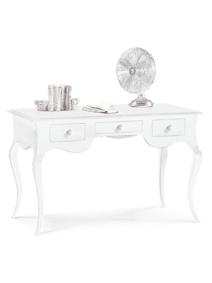 Scrittoio classico in legno 3 cassetti