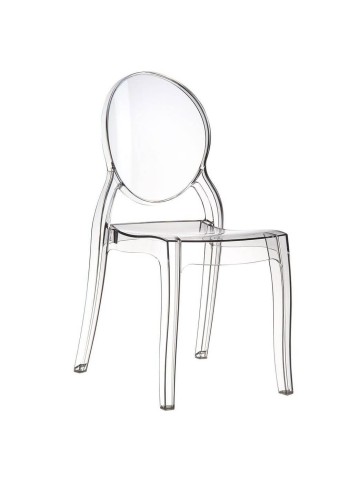 Sedia trasparente moderna in policarbonato