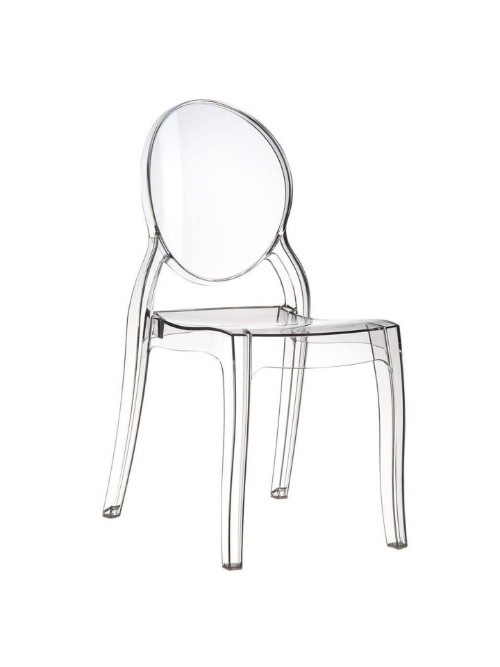 Sedia trasparente moderna in policarbonato