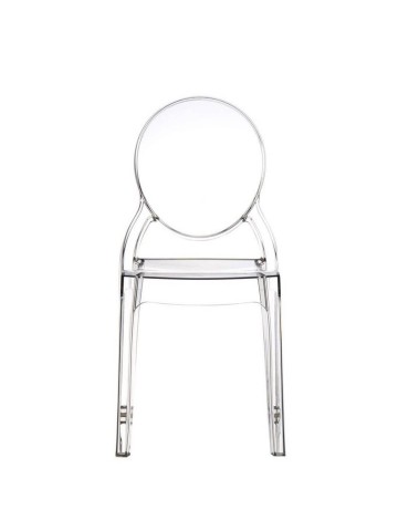 Sedia trasparente moderna in policarbonato