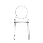 Sedia trasparente moderna in policarbonato