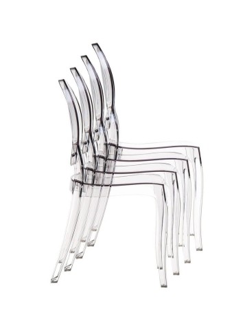 Sedia trasparente moderna in policarbonato