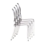 Sedia trasparente moderna in policarbonato