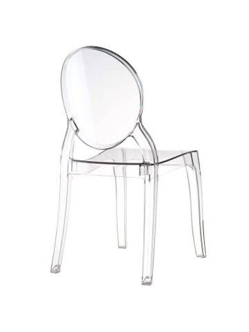 Sedia trasparente moderna in policarbonato