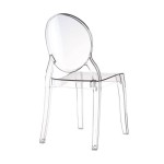 Sedia trasparente moderna in policarbonato