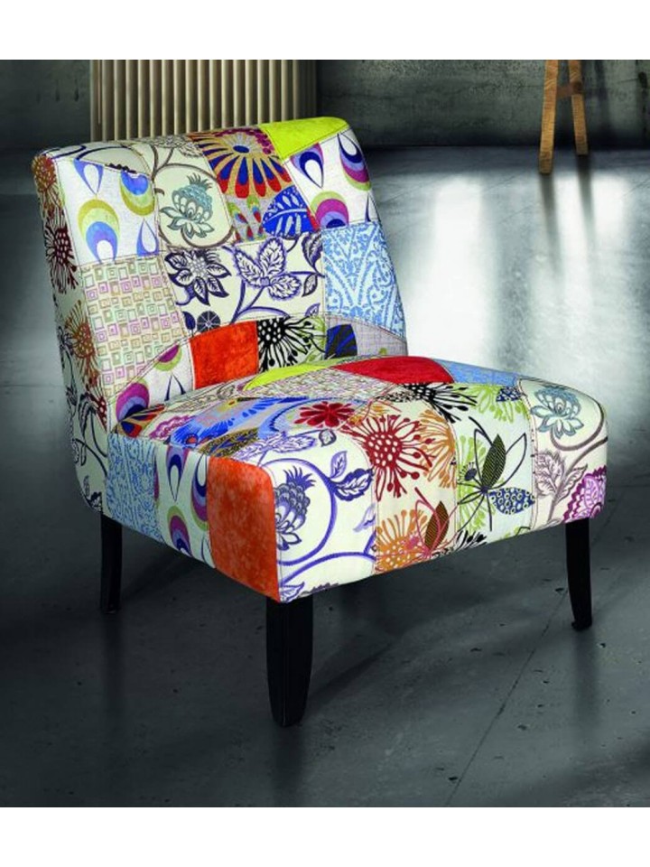 Poltrona moderna Fantasy patchwork imbottita