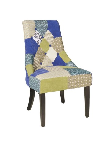 Poltrona patchwork imbottita senza braccioli