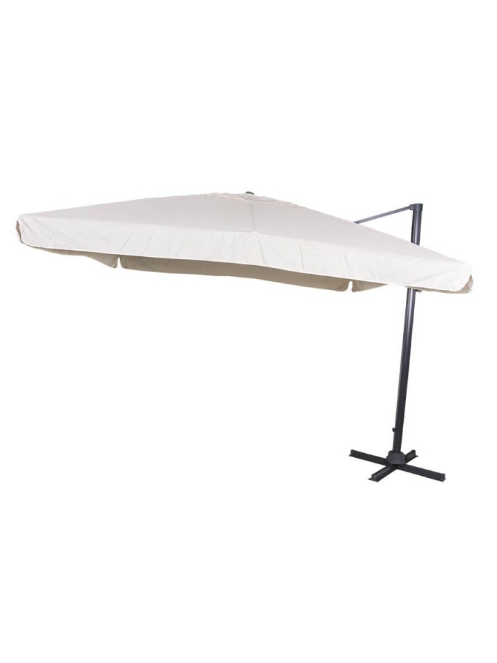 Ombrellone parasole ruotante ø 3,5 palo laterale a sbalzo base a croce