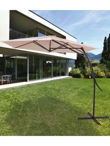 Ombrellone parasole Coveri Garden ø 2,7 m palo laterale base a croce