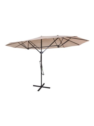 Ombrellone parasole Ecrù Coveri Garden 2,5 x 4,3 m palo laterale base a croce
