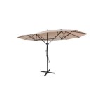 Ombrellone parasole 3x3 m ruotante palo laterale a sbalzo base a croce