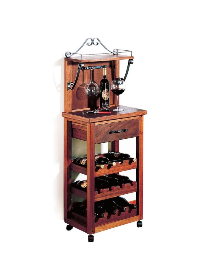 Cantinetta 3 ripiani con piano degustazione