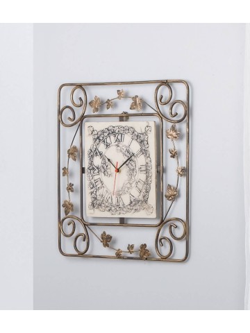 Orologio quadrato foglie 2