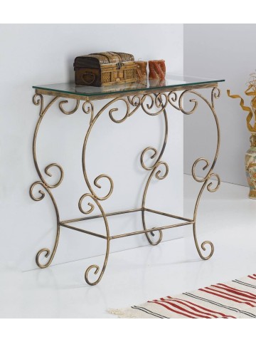 Consolle rettangolare in ferro