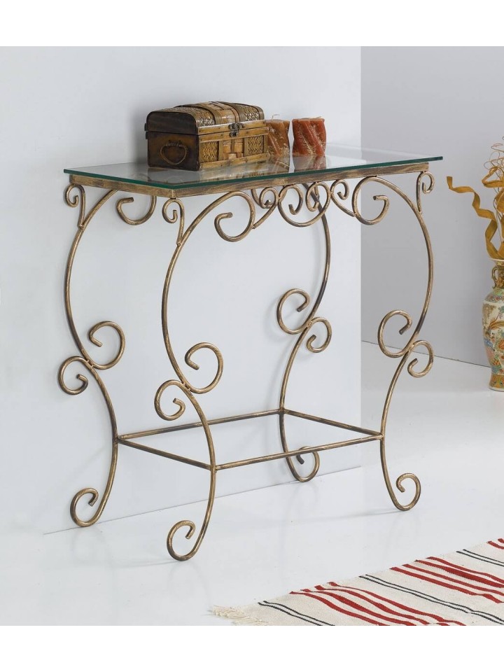 Consolle rettangolare in ferro
