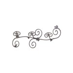 Appendiabiti a muro 3 posti Edera