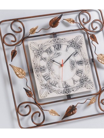 Orologio quadrato 55 foglie