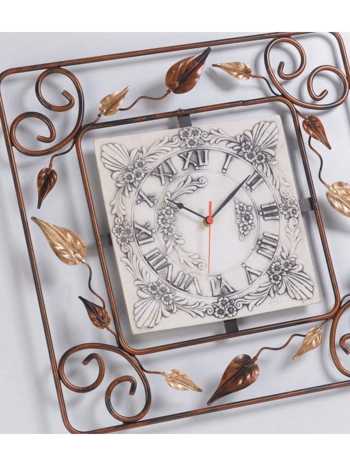 Orologio quadrato 55 foglie