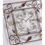 Orologio quadrato 55 foglie