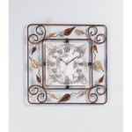 Orologio quadrato 55 foglie