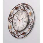 Orologio tondo foglie Ø 36