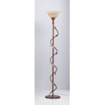 Lampada da terra Spiro con foglie