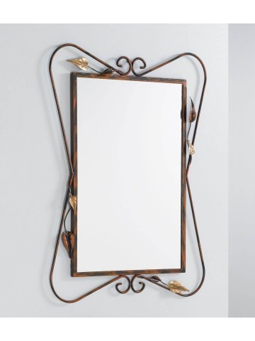 Specchio a parete con foglie