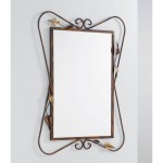 Specchio a parete con foglie