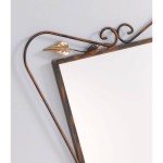 Specchio a parete con foglie