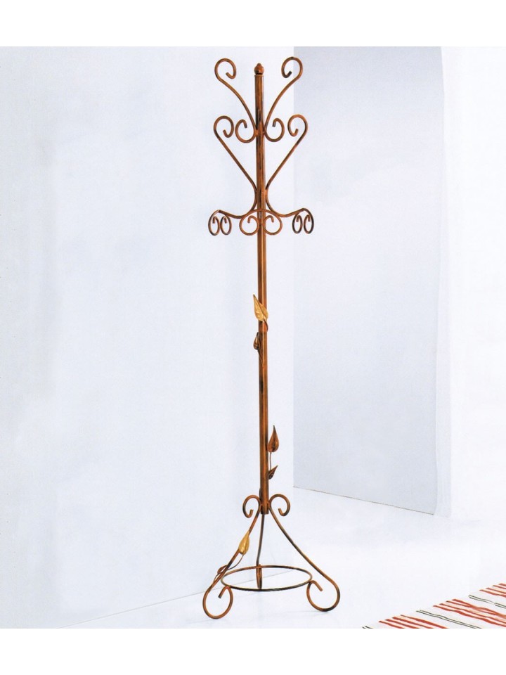 Appendiabiti base tonda in ferro Foglie