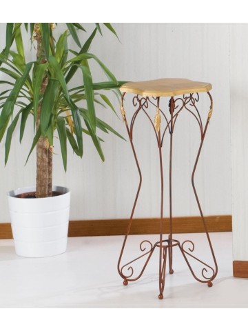 Alzatina porta oggetti Ariel piano legno altezza 80 cm