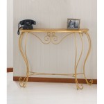 Consolle bombata con piano in legno