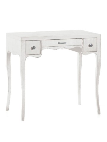 Scrittoio in legno bianco opaco 3 cassetti