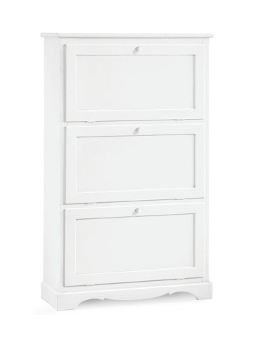 Scarpiera finitura avorio con decori