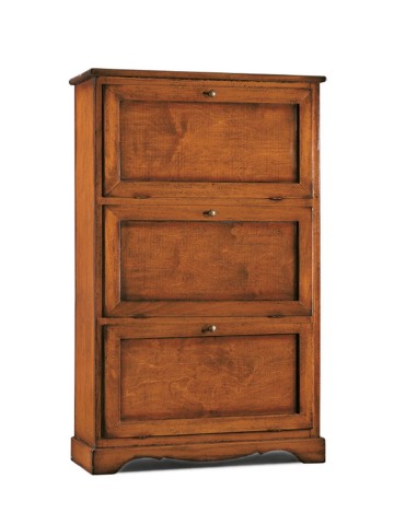 Scarpiera finitura avorio con decori